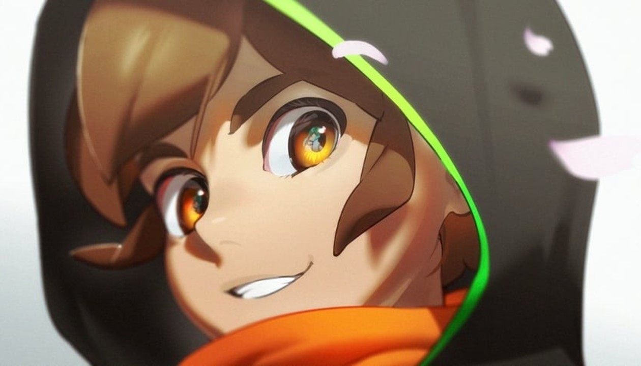 endou haru, scarf, smile, omisotayan, hoodie - Anime R34
