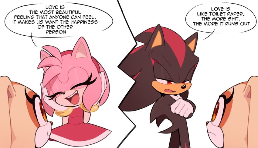 sonic the hedgehog and amy rose (sonic and 1 more) drawn by toonsite