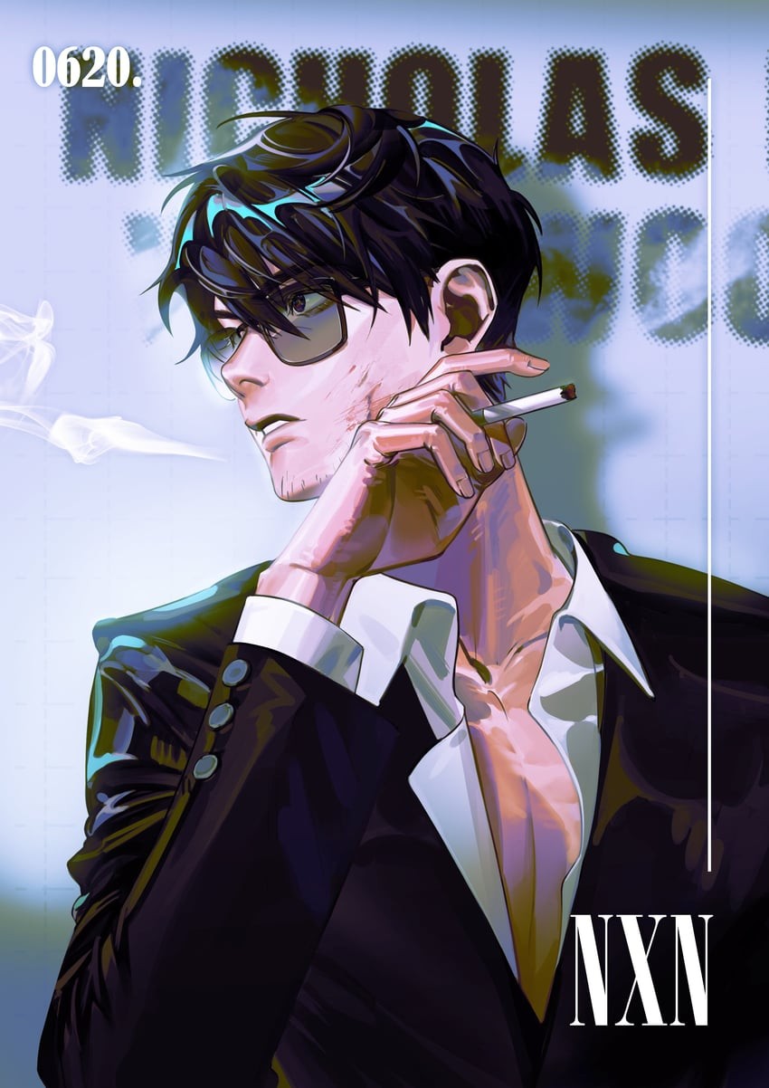 anime boy smoking cigarette | Stable Diffusion