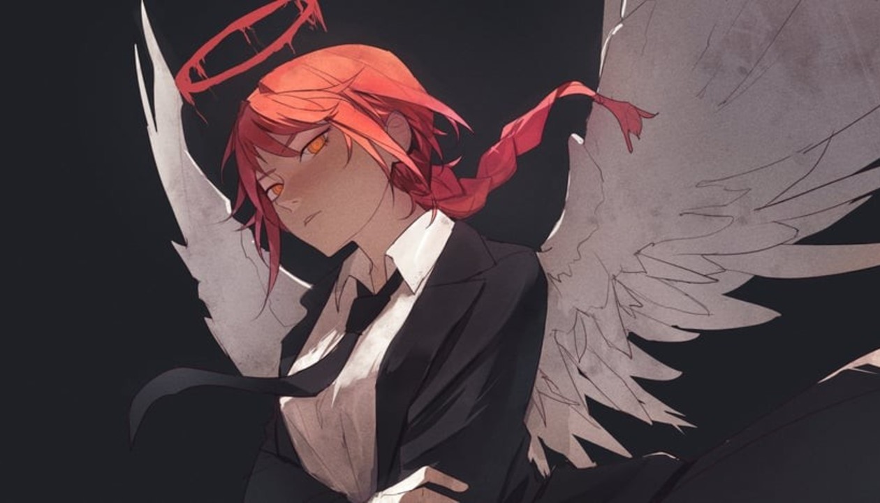 niroxin, chainsaw man, makima (chainsaw man), 1girl, angel wings - Anime R34
