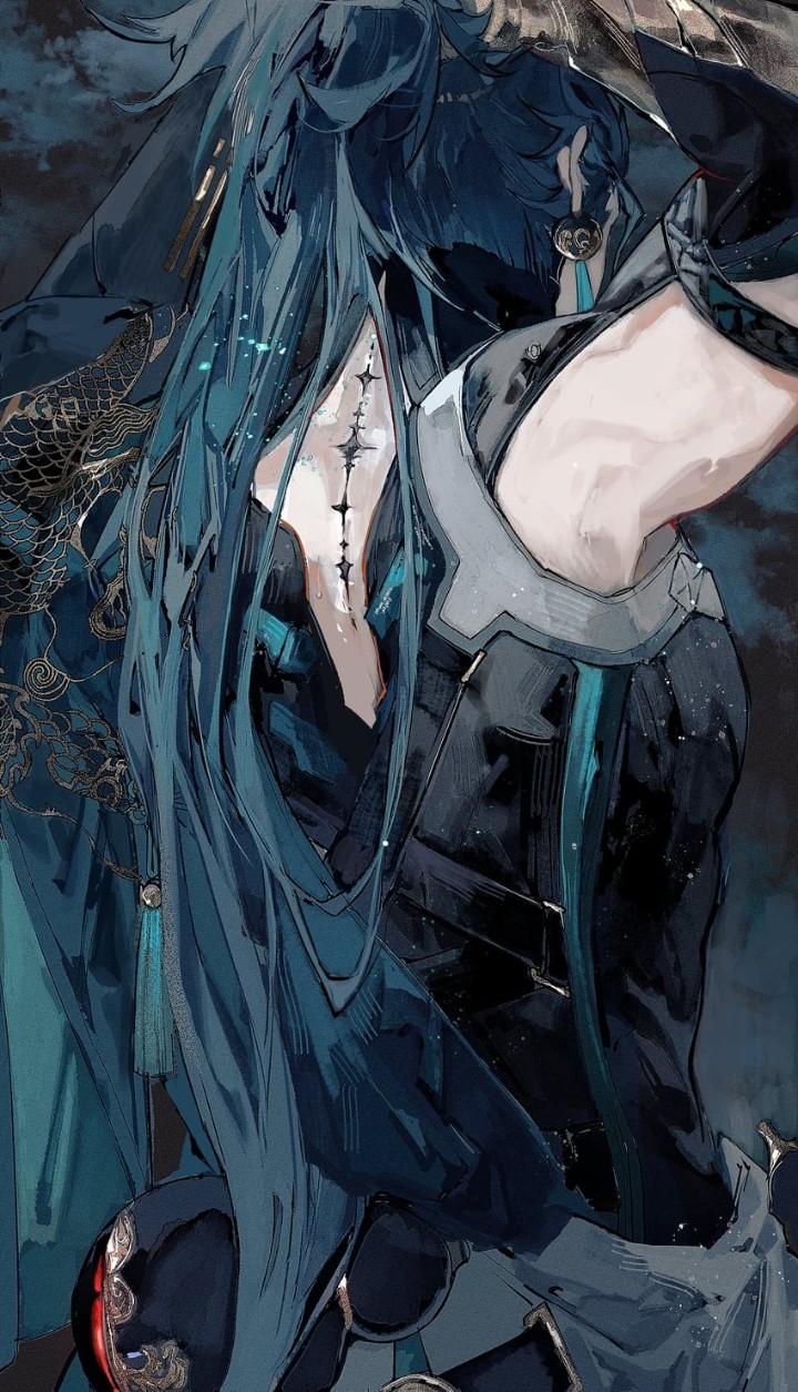 secretfj520, wuthering waves, jiyan (wuthering waves), back, bracer - Anime  R34