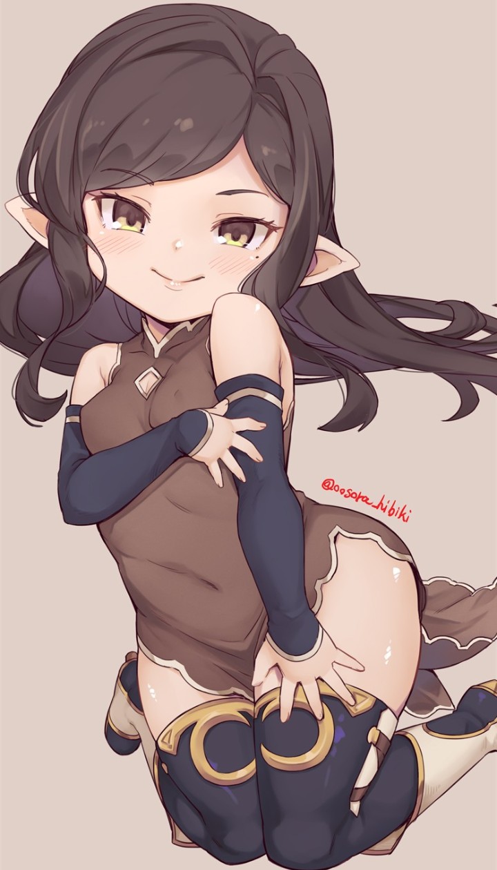 jingai modoki, granblue fantasy, arulumaya, 1girl, arm under breasts -  Anime R34